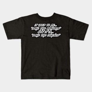 SAVE THE ENGINES & Save the manuals Kids T-Shirt